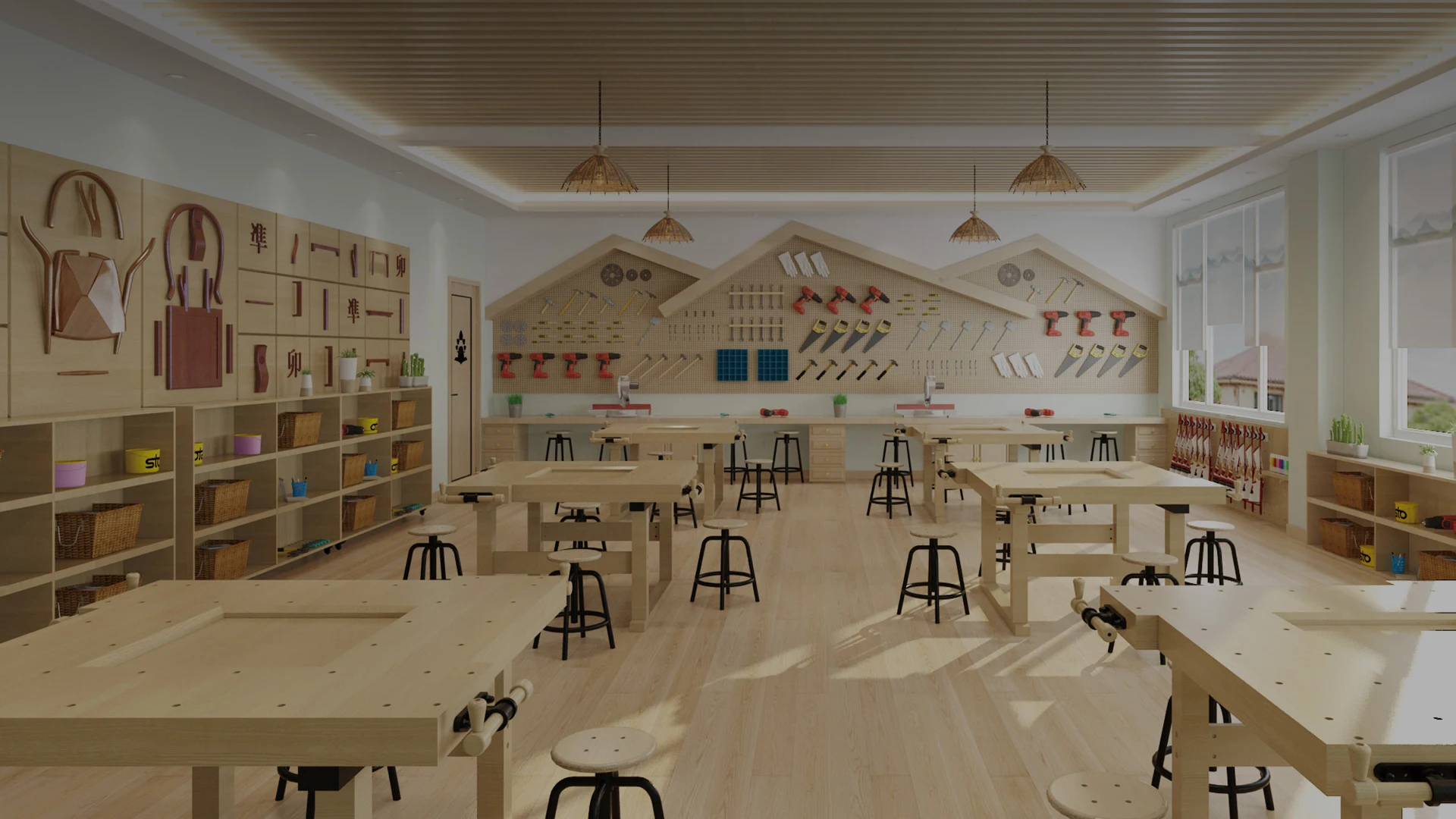木工陶艺,展示互动仪